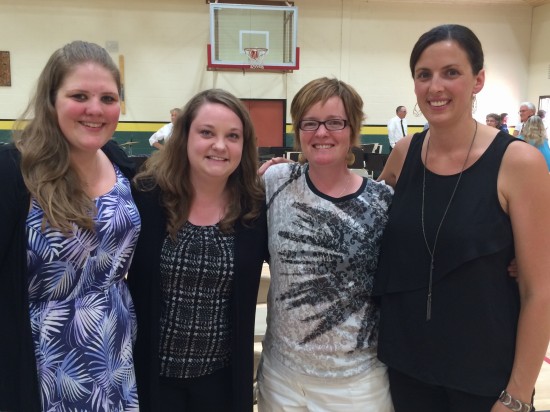 School district music teachers (l-r) Laura Eilers, Vanessa Toews, Dena Baumann & Jasmine Kreschuk 