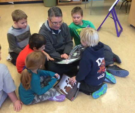 Spending some time reading with students in Mrs. Farkas's K-2 class at Horsefly School. The best part of my job!