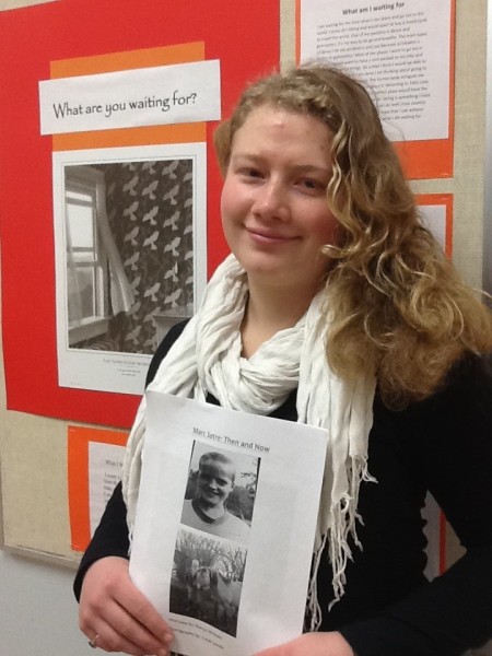 Tatla Lake student Ronya Wittwer holds up the latest edition of "Hoofprints in History"